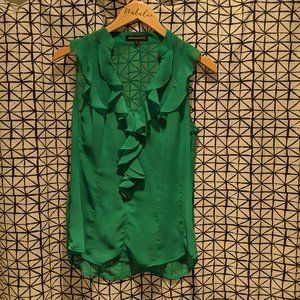 3/25💥Sheer Ruffle Sleeveless Top | (Express) Sz M